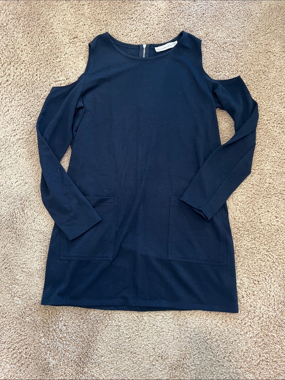 Abercrombie & Fitch Navy Cold-Shoulder Mini Dress